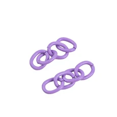 20pcs 버클 키링을위한 금속 철 링크 체인 다채로운 키 걸쇠 액세서리 쥬얼리 만들기, 08 7