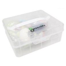 Greenlife 딸랑이 치발기 인형 6종 + 보관함 세트, 6종구성 (혼합색상), 1세트