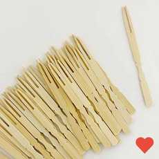 주방 식기 f 대나무 미니 포크 40매 과일 꽂이 이쑤시개