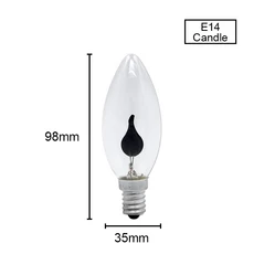 LED 불꽃 팁 촛불 시뮬레이션 자연 화재 깜박이는 빛 E14 E27 3W 필라멘트 전구 빈티지 바 펍 홈 장식 램프