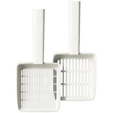 【DuoMaoMao】韓國SCOOPERS貓砂鏟，寬大鏟面設計，快速濾砂，人體工學握柄，輕鬆清理貓砂盆, 白色