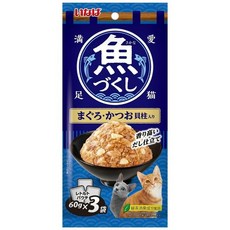 CIAO 全魚宴餐包 60gX3入 魚盛鮮魚貓餐包 犬喵大王, 1個, 176-鮪魚&鰹魚&干貝