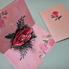 3D立體花束賀卡, 花束立體賀卡13*19cm配信封, 30包