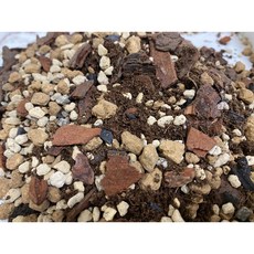 欣榮園藝 觀葉介質 熟成樹皮 赤玉土 火山石, 1個