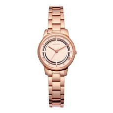 GOTO Nostalgia懷舊系列 壓花玻璃 海棠花 女錶 莫蘭迪白