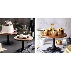 베이커리 원목 케이크스탠드 플레이트 (소/중/대), 중, 1개