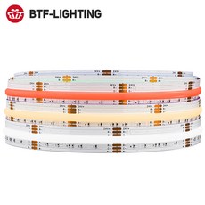 FCOB 840 LED RGBCCT LED 스트립 라이트 6핀 COB 12mm FOB RA90 RGB WW CW 플렉시블 선형 고밀도 디밍 가능 조명 DC24V 16W/M, [02] 3미터