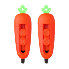 여우비상회 귀염뽀짝 당근 안전 택배칼 2개, 1세트, 주황