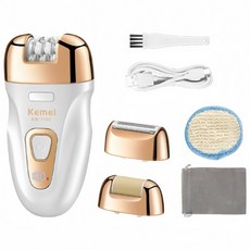 린보 무선 바디트리머 전기제모기 저자극 3 in 1 모근제거기, KM-7102