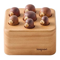 숲소리 두더지 가족찾기 원목 도형끼우기, 혼합색상, 1개