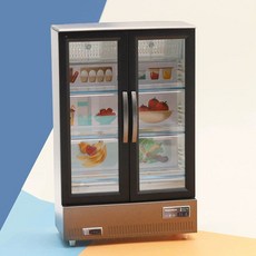 편의점 미니어쳐 냉동고 선반 세븐일레븐 펜트리 모형 블라인드, 기본 모델명/품번, 실버그레이 빈 냉장고