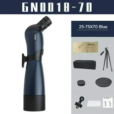 25-75X70 단일 튜브 조류 관찰 망원경 달 콘서트 광각, 01 25-75X70 Blue