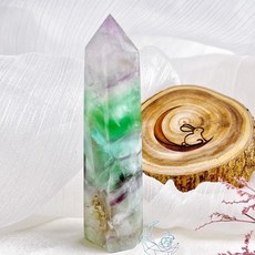 螢石柱 мσσи_нασ 綠紫高透冰感, 1個