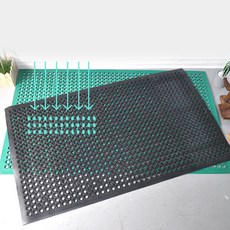 수지매트 램프 현관매트 90x150cm 미끄럼방지 발매트 출입구매트, 블랙, 1개