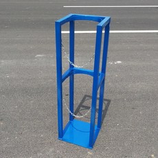 리어카 산소통 운반기 블루 스탠드 통 구르마 운반 스텐 질소통, 40L 고정 선반