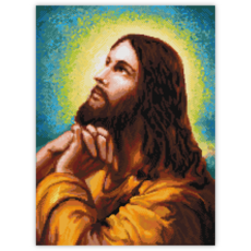 블링블링 캔버스형 보석십자수 60 x 45 cm, CV-096(기도하는예수님), 1세트