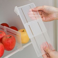 드리숲 냉장고 공간정리 길이조절 칸막이 클립, 5개, 반투명