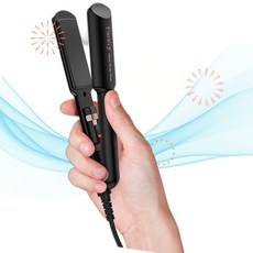FARERY 파레리 판 고데기 휴대용 헤어 스트레이트너 1.5인치 와이드 플레이트 플랫 아이론 FW