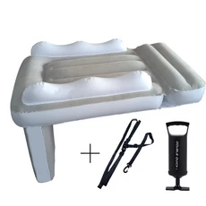 용 팽창식 용 자동차 후면 접이식 비행기 야외 두꺼운 플록 에어 매트리스 여행 매트리스 매트리스 매트, 자동차 캠핑, 하얀색, 상세설명참조