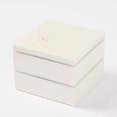 HAKOYA Baekhwa 正方形雙層便當盒 15x15x11.6cm, 1個, 灰色