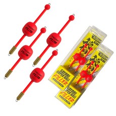 씨케이지에프 /학킬라 4개입/ 학꽁치 자리돔 전어 벵에돔 등/ 상부팽창형 팽이찌 / 상하 이동 부력 조절 / 민장대 대응 / 탁월한 예민성/ 고시인성 레드 /고성능 도래, 1세트