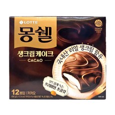 몽쉘 생크림 케이크 카카오, 408g, 1개