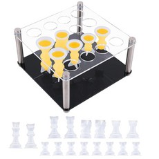 체스 세트 몰드 에폭시 레진 주조 DIY 보드 게임 및 홈 데코용 피스 홀더 못이 있는 풀 사이즈 실리콘 몰드 16개 포함 114868, 체스 세트 몰드, 에폭시 레진 주조 DIY 보드 게임