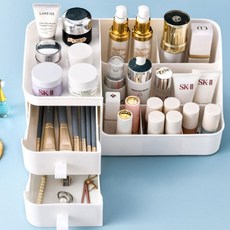 수납정리대 화장품 파우더룸 브러쉬 메이크업 52714ea 1(PC), 화이트, 1개