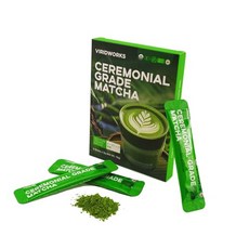 Viridworks Organic Matcha Green Tea Powder Stick Packs - Ceremonial Grade (First Spring Harvest), N/A, 1개