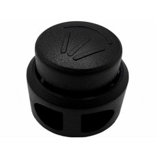 傘繩專用雙孔彈簧扣 高優質可調整萬用繩扣 Cord Lock & Cord stopper, 黑色, 1個