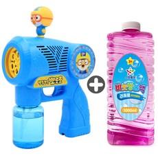 뽀로로 울트라 메가 버블건+버블액1000ml, 뽀로로메가버블건+버블액500, 1세트