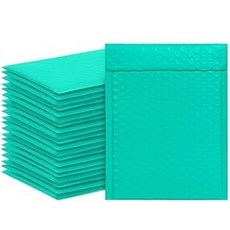 Koja 열 패딩 버블 우편물 50팩. 매우 두꺼운 패딩이 있는 고품질 배송 봉투 및 가방. 빠르고 쉬운 자체 밀봉 디자인. (실버 43.2 x 38.1cm(17 15인치), 초록색