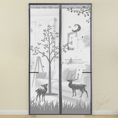 JT 문틀 모기장 100x210cm 그레이 커튼모기장