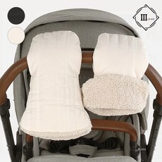 유모차 핸드워머 방한장갑 겨울 안전바커버 실외활동 방풍, 디크리 롱핸드머프 블랙, 1개