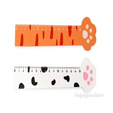 보조개자매 발자국 모양 막대자 강아지발, 화이트