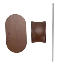 나무 헤드셋 스탠드 조립하기 쉬운 곡선형 견고한 알루미늄 행거 공간 절약형 게임용 다목적, 01 As picture