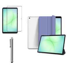 케이스나라 갤럭시탭 A11 플러스 / A11 호환 클리어 투명 케이스 북커버 A11+, 다크라벤더, 1개