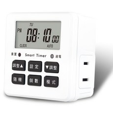 PJ小舖 聖岡 定時器插座 計時插座 電子式智能插頭 魚缸定時 寵物定時, 白, 1個, 1mm