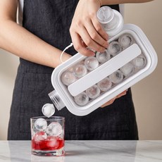 DUGN 휴대용 얼음 트레이 물병 겸용 2in1, 1개, 하양이