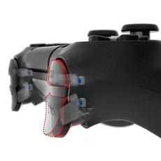 PS4 컨트롤러용 익스트림 택타일 버전 클릭 헤어 트리거 키트 CUH-ZCT2 어깨 버튼 커스텀 택타일 범퍼 트리거 버튼 PS4 슬림 프로 컨트롤러용 마우스 클릭 키트, Blue Clicky Hair Trigger Kit