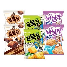 오리온 꼬북칩 136g 세트 (콘스프 2개 + 초코츄러스 2개 + 스윗바닐라 2개), 1개