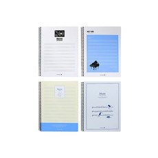 모닝노트 모닝글로리 항균하드커버 음악좌철SP넓은칸노트 A4, 본상품