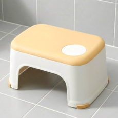 더트롱 다용도 논슬립 스툴 욕실의자, 옐로우