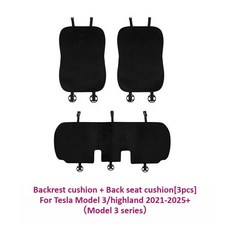 모델 하이랜드 주니퍼 플란넬 신형 시트 커버 쿠션 방오 등받이 패드 화이트 자동차, 1개, 2. 3pcs Back Black M3