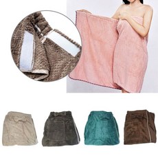 리본치마 샤워가운 흡수력이 좋은극세사원단 수건겸용, 1개, 브라운