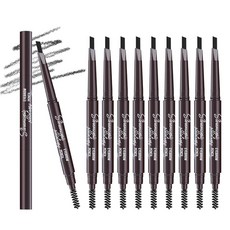 Berinist 여성용 블랙 방수 눈썹 연필 12개 블랙, 블랙 12개