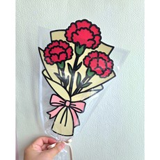 스승의날 카네이션 기프트카드 봉투, 1개, 꽃다발
