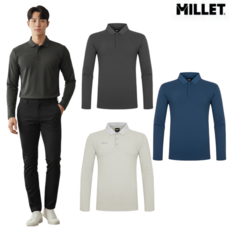 [백화점매장판] 밀레 남성 티셔츠 약기모 긴팔 티 골프 등산 출퇴근