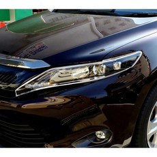 Toyota Harrier 2014-2017 車燈改裝鍍鉻銀框飾貼 前燈框 頭燈框 大燈框, 1個