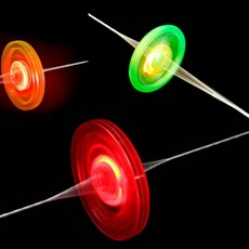 불빛 씽씽이 반짝 LED 팽이 소형 씽씽이 실팽이 끈팽이 전통놀이 무한 회전 어린이집 선물, 1개